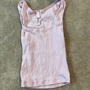 SKIMS Cotton Rib Tank in Cherry Blossom